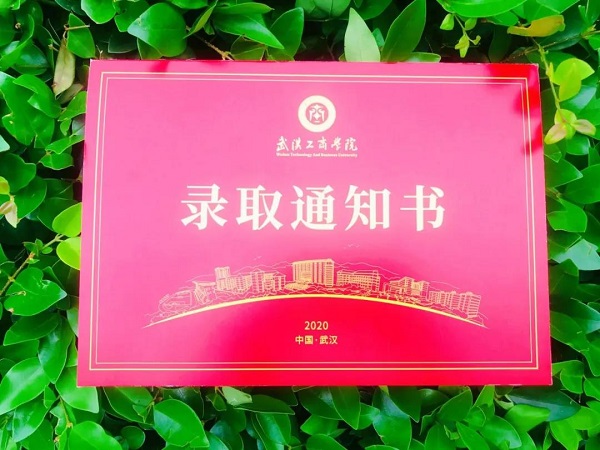 武汉工商学院录取通知书